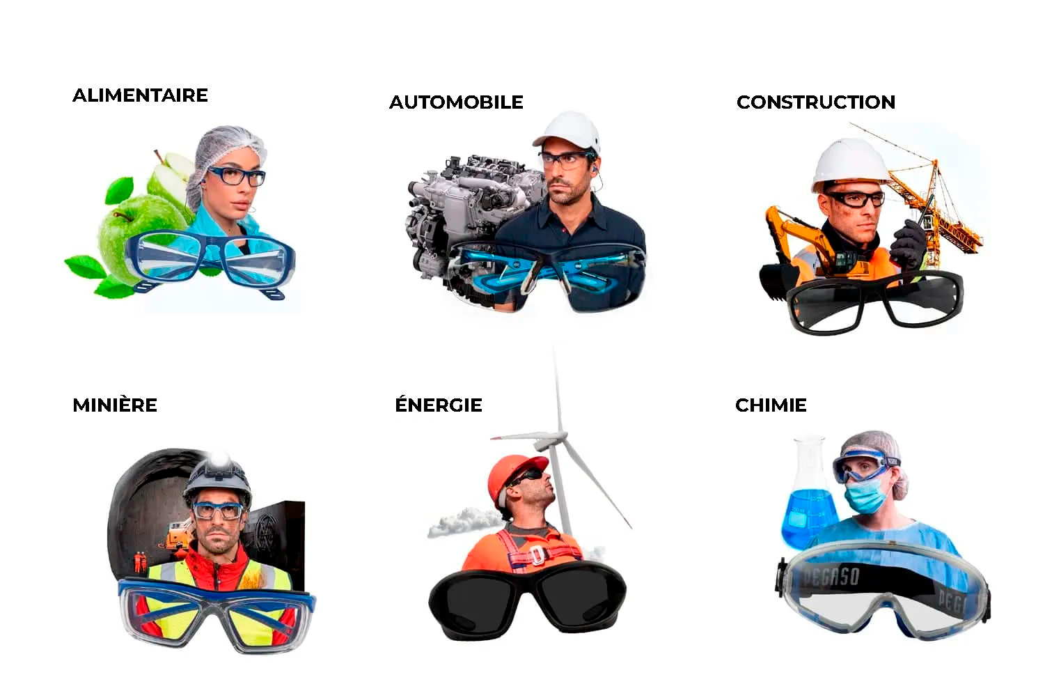 Des lunettes pour tous les secteurs d'activité